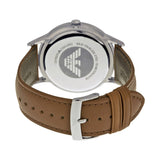 Emporio Armani Renato Silver Dial Brown Leather Strap Watch For Men - AR2463 Buy Now By Emporio Armani