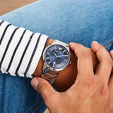 Emporio Armani Renato Blue Dial Silver Steel Strap Watch For Men - AR2477 Buy Now By Emporio Armani