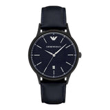 Emporio Armani Renato Quartz Blue Dial Blue Leather Strap Watch For Men - AR11190 Buy Now By Emporio Armani