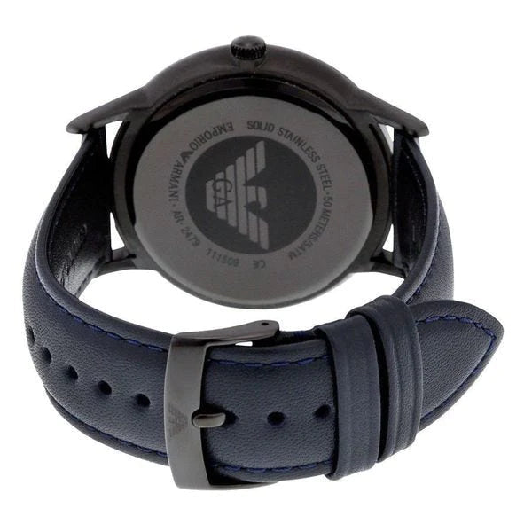 Emporio Armani Renato Chronograph Quartz Blue Dial Blue Leather Strap Watch For Men - AR2481 Buy Now By Emporio Armani