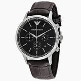 Emporio Armani Renato Chronograph Black Dial Brown Leather Strap Watch For Men - AR2482 Buy Now By Emporio Armani