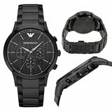 Emporio Armani Dress Chronograph Quartz Black Dial Black Stainless Steel Strap Watch For Men - AR2485 Buy Now By Emporio Armani