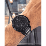 Emporio Armani Dress Chronograph Quartz Black Dial Black Stainless Steel Strap Watch For Men - AR2485 Buy Now By Emporio Armani