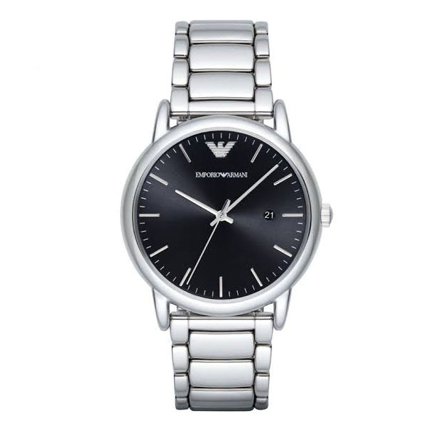 Emporio Armani Luigi Quartz Black Dial Silver Steel Strap Watch For Men - AR2499 Buy Now By Emporio Armani