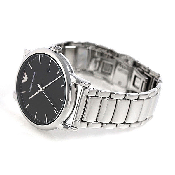 Emporio Armani Luigi Quartz Black Dial Silver Steel Strap Watch For Men - AR2499 Buy Now By Emporio Armani