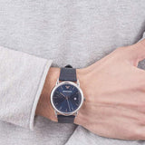 Emporio Armani Dress Quartz Blue Dial Blue Leather Strap Watch For Men - AR2501 Buy Now By Emporio Armani