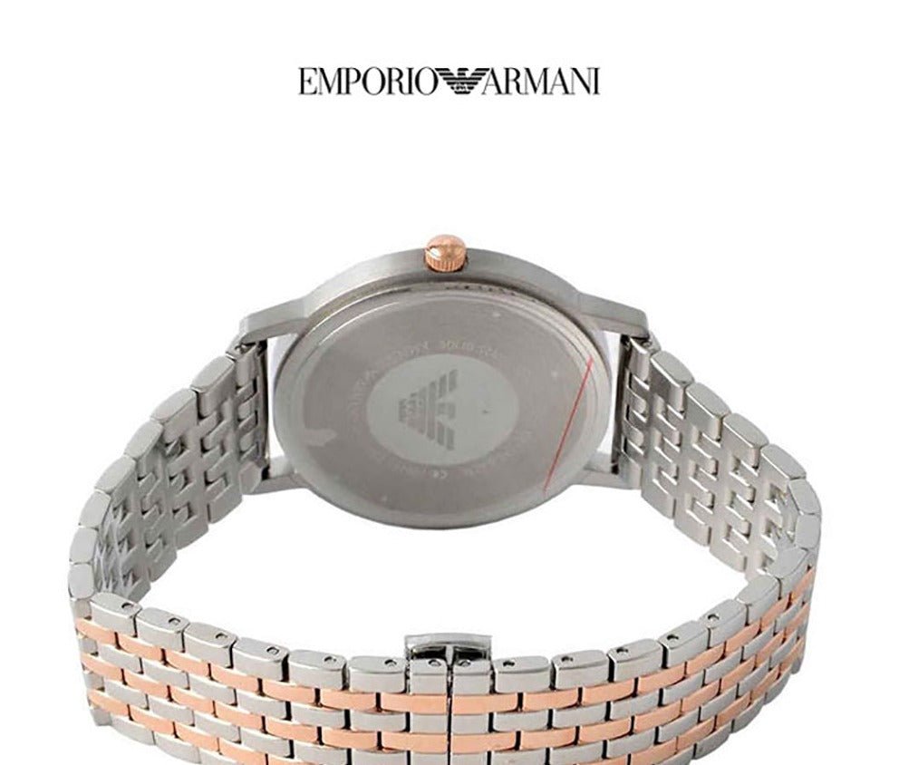 Emporio Armani Gianni T Bar Mother of Pearl Dial Two Tone Steel Strap Watch For Women - AR2508 Buy Now By Emporio Armani