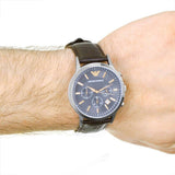 Emporio Armani Renato Chronograph Grey Dial Brown Leather Strap Watch For Men - AR2513 Buy Now By Emporio Armani