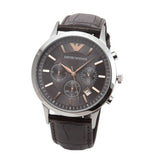 Emporio Armani Renato Chronograph Grey Dial Brown Leather Strap Watch For Men - AR2513 Buy Now By Emporio Armani