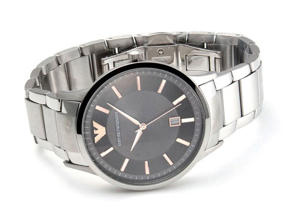 Emporio Armani Renato Quartz Grey Dial Silver Steel Strap Watch For Men - AR2514 Buy Now By Emporio Armani
