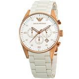 Emporio Armani Sportivo White Dial White Rubber Strap Watch For Men - AR5919 Buy Now By Emporio Armani