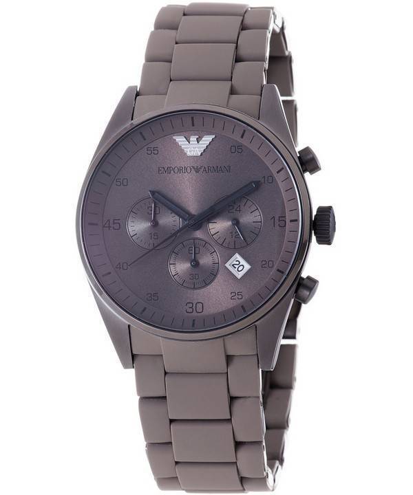 Emporio Armani Sportivo Chronograph Brown Dial Brown Steel Strap Watch For Men - AR5950 Buy Now By Emporio Armani