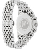 Emporio Armani Tazio Chronograph Black Dial Silver Steel Strap Watch For Men - AR5988 Buy Now By Emporio Armani