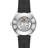 Emporio Armani Meccanico White Skeleton Dial Black Leather Strap Watch For Men - AR60003 Buy Now By Emporio Armani