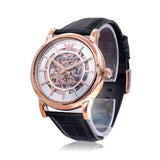 Emporio Armani Luigi Skeleton Silver Dial Black Leather Strap Watch For Men - AR60007 Buy Now By Emporio Armani