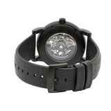 Emporio Armani Meccanico Automatic Skeleton Dial Black Leather Strap Watch For Men - AR60008 Buy Now By Emporio Armani