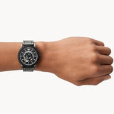 Emporio Armani Meccanico Automatic Black Dial Black Steel Strap Watch For Men - AR60010 Buy Now By Emporio Armani