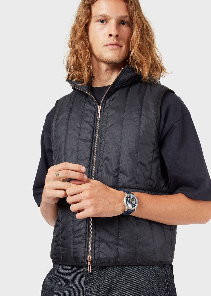 Emporio Armani Luigi Chronograph Blue Dial Black Leather Strap Watch For Men - AR60011 Buy Now By Emporio Armani