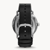 Emporio Armani Meccanico Skeleton Black Dial Black Leather Strap Watch For Men - AR60026 Buy Now By Emporio Armani