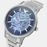 Emporio Armani Renato Automatic Blue Dial Silver Steel Strap Watch For Men - AR60037 Buy Now By Emporio Armani