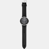 Emporio Armani Meccanico Skeleton Automatic Black Dial Black Leather Strap Watch for Men - AR60038 Buy Now By Emporio Armani