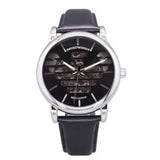Emporio Armani Analog Automatic Black Dial Black Leather Strap Watch For Men - AR60040 Buy Now By Emporio Armani