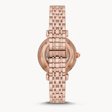 Emporio Armani Meccanico Crystals Black Dial Rose Gold Steel Strap Watch For Women - AR60043 Buy Now By Emporio Armani