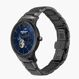Emporio Armani Renato Automatic Blue Dial Grey Steel Strap Watch For Men - AR60056 Buy Now By Emporio Armani
