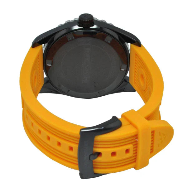 Emporio Armani Sportivo Quartz Black Dial Orange Rubber Strap Watch For Men - AR6046 Buy Now By Emporio Armani