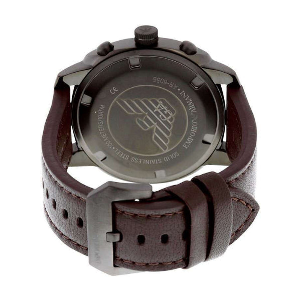 Emporio Armani Delta Chronograph Brown Dial Brown Leather Strap Dial Watch For Men - AR6055 Buy Now By Emporio Armani