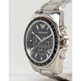 Emporio Armani Sigma Chronograph Black Dial Silver Steel Strap Watch For Men - AR6098 Buy Now By Emporio Armani