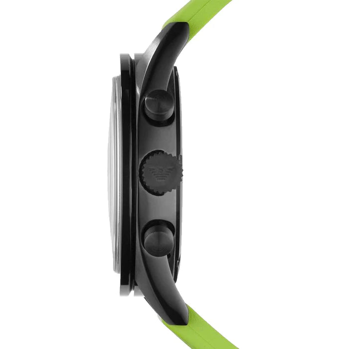 Emporio Armani Sports Analog Black Dial Green Rubber Strap Watch For Men - AR6115 Buy Now By Emporio Armani