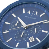 Armani Exchange Outerbanks Chronograph Blue Dial Blue Silicone Strap Watch For Men - AX1327 Buy Now By Armani Exchange