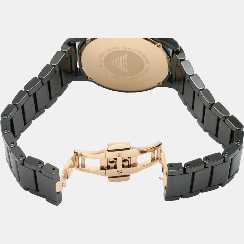 Emporio Armani Mario Ceramic Chronograph Black Dial Black Steel Strap Watch For Men - AR70002 Buy Now By Emporio Armani