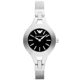 Emporio Armani Classic Quartz Black Dial Silver Steel Strap Watch For Women - AR7328 Buy Now By Emporio Armani