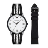 Emporio Armani Kappa Dress White Dial Two Tone NATO Strap Watch For Men - AR80005 Buy Now By Emporio Armani