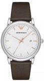 Emporio Armani Kappa Quartz White Dial Brown Leather Strap Watch For Men - AR80006 Buy Now By Emporio Armani