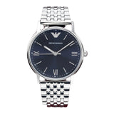 Emporio Armani Kappa Quartz Blue Dial Silver Steel Strap Watch For Men - AR80010 Buy Now By Emporio Armani