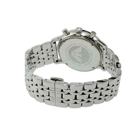 Emporio Armani Gianni Chronograph Blue Dial Silver Steel Strap Watch For Men - AR80013 Buy Now By Emporio Armani