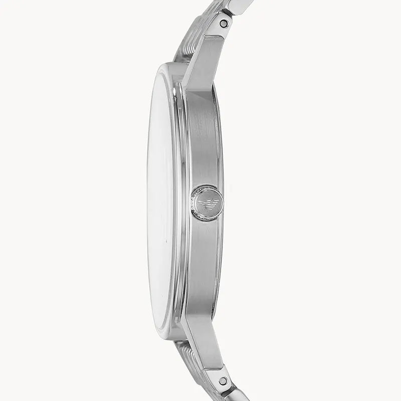 Emporio Armani Kappa Quartz White Dial Silver Steel Strap Watch For Men - AR80014 Buy Now By Emporio Armani