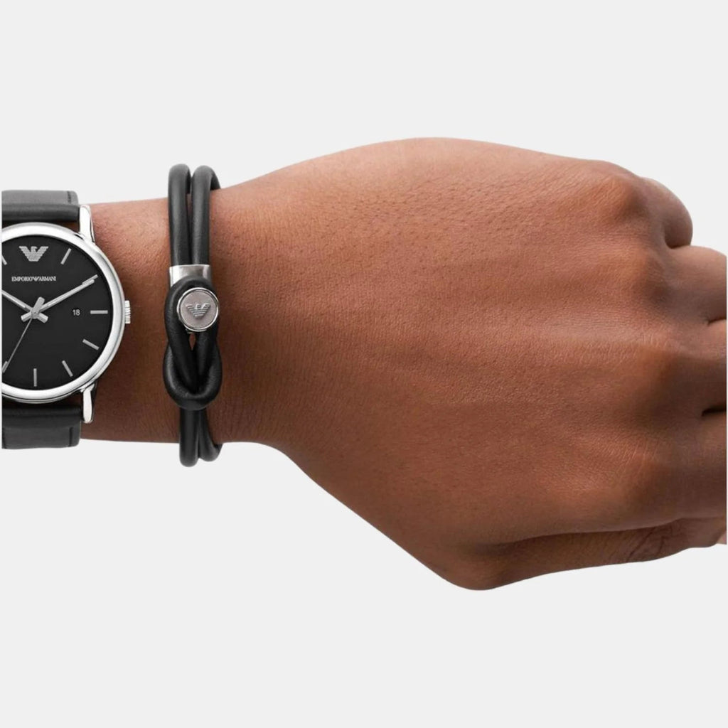 Emporio Armani Classic Quartz Grey Dial Grey Leather Strap Watch For Men - AR1730 Buy Now By Emporio Armani