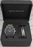 Emporio Armani Luigi Black Dial Silver Mesh Bracelet Watch For Men - AR8032 Buy Now By Emporio Armani