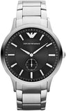 Emporio Armani Classic Quartz Black Dial Silver Steel Strap Watch For Men - AR9107 Buy Now By Emporio Armani