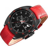Emporio Armani Sportivo Chronograph Black Dial Red Leather Strap Watch For Men - AR5918 Buy Now By Emporio Armani