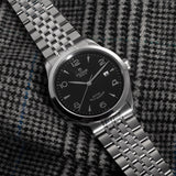 Tudor 1926 Automatic Black Dial Silver Steel Strap Watch for Men - M91650-0002