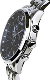 Citizen Eco Drive Chronograph Black Dial Silver Steel Strap Watch For Men - AT2140-55E Buy Now By Citizen