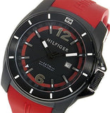 Tommy Hilfiger Windsurf Black Dial Red Rubber Strap Watch for Men - 1791112 Buy Now By Tommy Hilfiger
