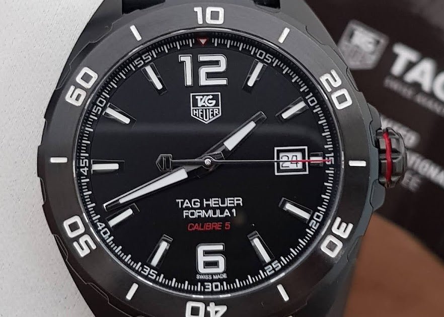 Tag Heuer Formula 1 Automatic 41mm Black Dial Black Rubber Strap Watch for Men - WAZ2115.FT8023