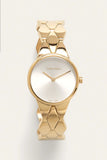 Calvin Klein Snake Silver Dial Yellow Gold Steel Strap Watch For Women - K6E23546 Buy Now By Calvin Klein