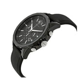 Armani Exchange Outerbanks Chronograph Black Dial Black Silicone Strap Watch For Men - AX1326 Buy Now By Armani Exchange